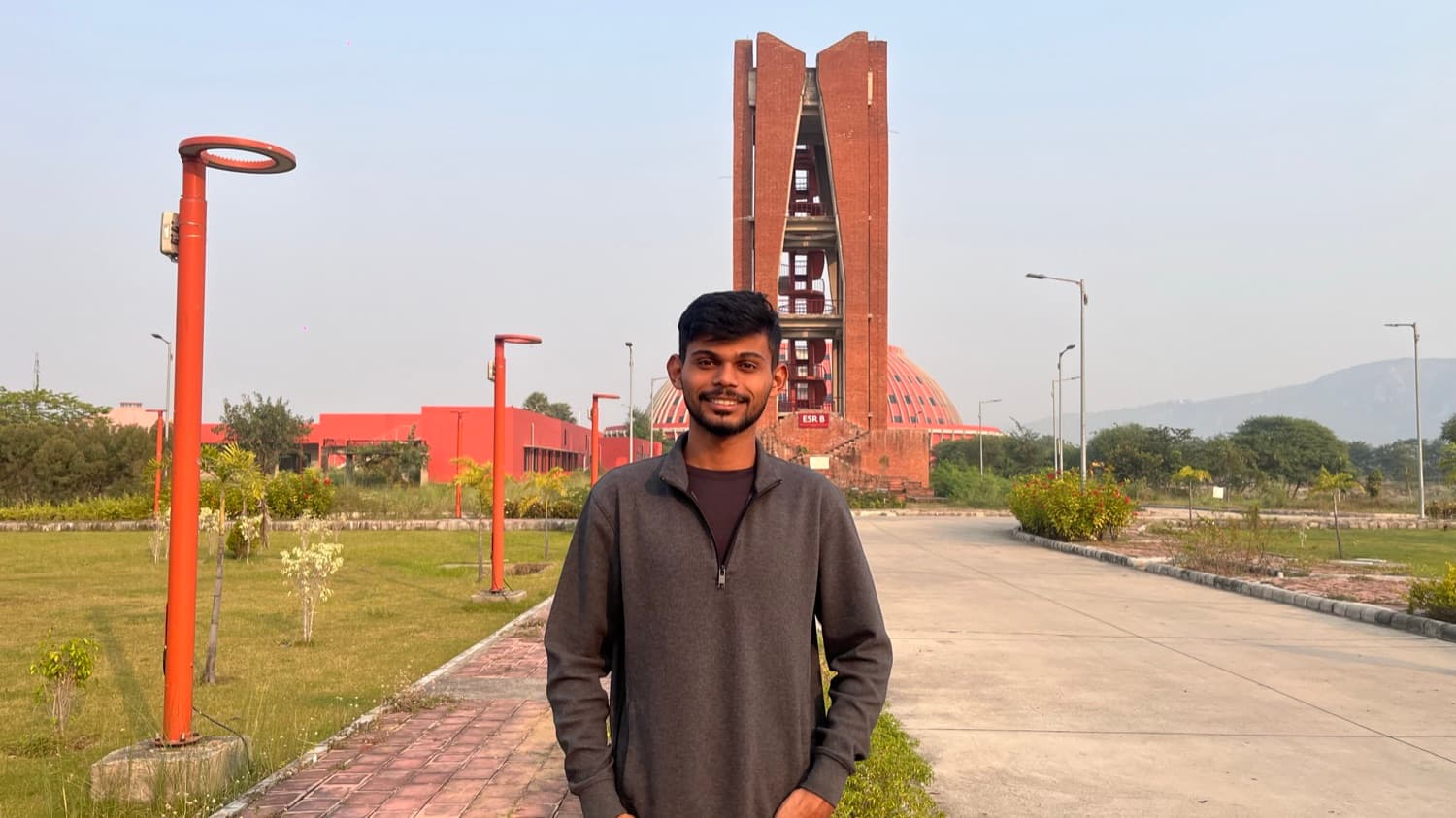 Akash Jadhav at the Jagriti Enterprise Centre Purvanchal campus in Deoria, Uttar Pradesh